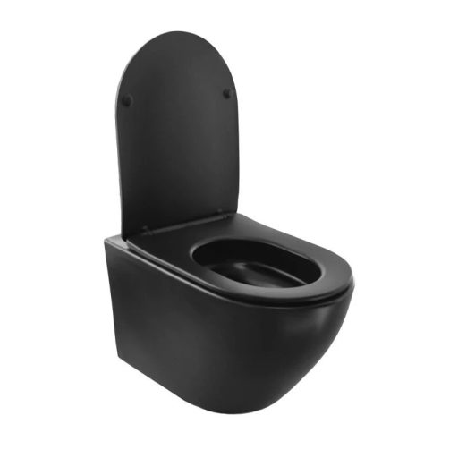 Fali WC COPEN TORNADO, duroplast soft close WC ülőkével, matt fekete