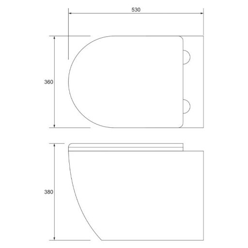 Fali WC COPEN TORNADO, duroplast soft close WC ülőkével