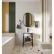   COPEN 50 cm Állványos Mosdó Alsó Tárolópolccal – Matt Fehér – Nedvességálló