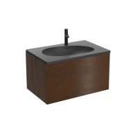   COPEN Lumber 80 cm Függesztett Fürdőszobaszekrény – Füstölt Sötét Tölgy – Nedvességálló