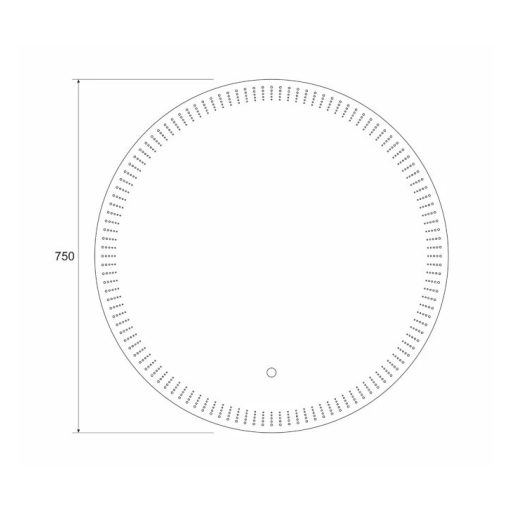 COPEN LUMBER Kerek LED fürdőszobai tükör pontmátrix világítással – 60 cm