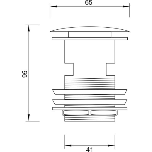 Copen Pop-up leeresztő szelep, túlfolyós, króm