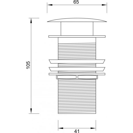 Copen Pop-up leeresztő szelep, túlfolyó nélküli, króm