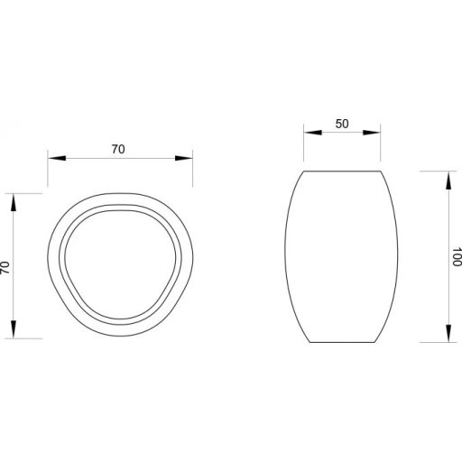 Minotti homokszínű kerámia hatású fogkefetartó pohár, ovális