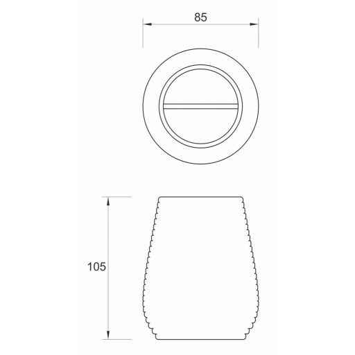 Minotti bordázott kerámia fogkefetartó pohár, bézs, pultra helyezhető