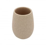   Minotti kötött mintás homokszínű fogkefetartó pohár, ovális