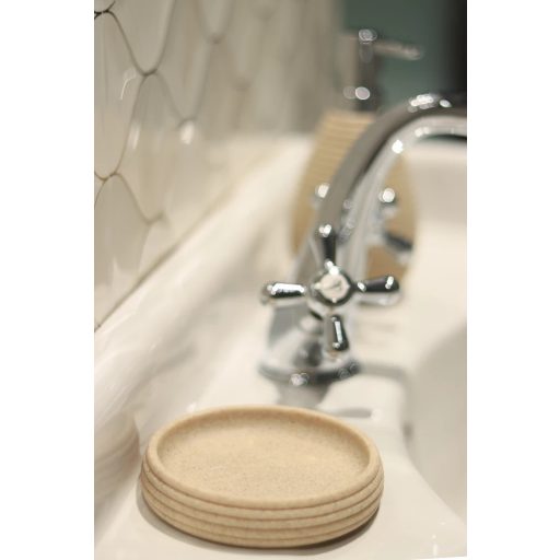 MINOTTI Szappantartó, kerek kőhatású bézs