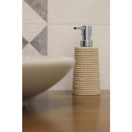 MINOTTI C7600 asztali szappanadagoló, sűrűn bordázott, homokszínű