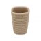 Minotti kötött mintás kerámia fogkefetartó pohár, homokszín