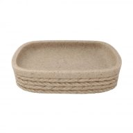 MINOTTI Szappantartó, négyögletű, kőhatású, bézs