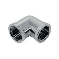 Minotti könyökidom  3/8"  FF menet, króm