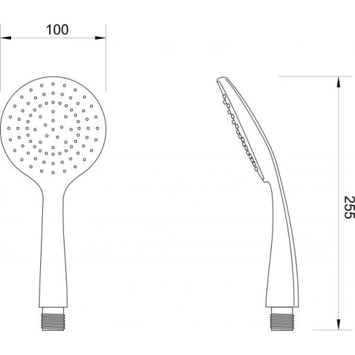 MINOTTI Modern Kerek Kézi Zuhanyfej, 100 mm – Klasszikus Króm (DF2261)