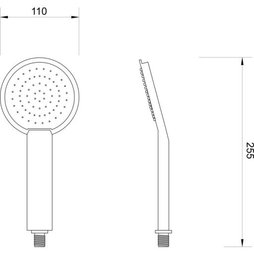 MINOTTI Modern Kerek Kézi Zuhanyfej, 110 mm – Klasszikus Króm (DF2265)