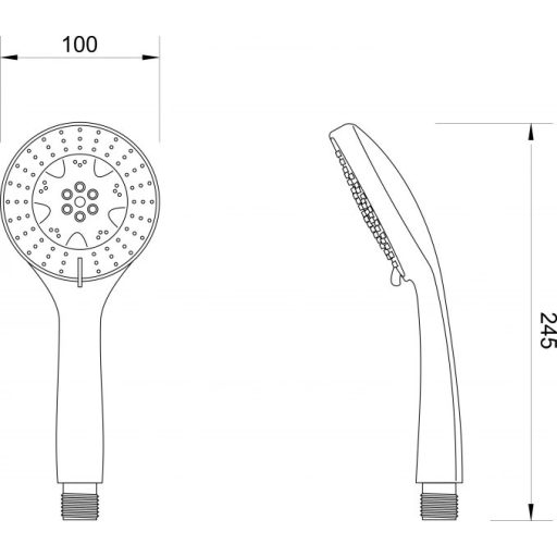 Minotti 3 funkciós kézi zuhanyfej króm kivitelben – Ø 100 mm