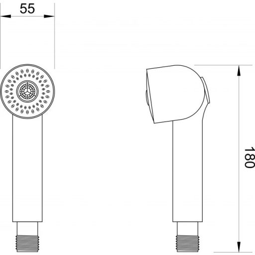 Minotti 2 funkciós fodrász kézi zuhanyfej króm kivitelben – Ø 55 mm
