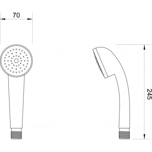 Minotti modern kézi zuhanyfej króm kivitelben – Ø 70 mm