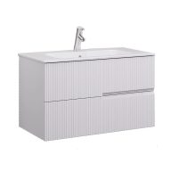   LineART DROP 60 cm Függesztett Mosdószekrény – Matt Fehér – Nedvességálló