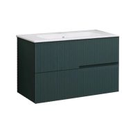   LineART DROP 81 cm Függesztett Mosdószekrény – Matt Jáde Zöld (Zsályazöld) – Nedvességálló