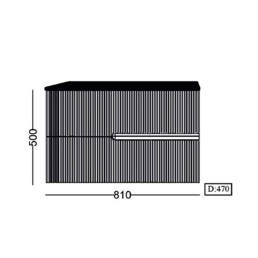 LineART DROP 81 cm Függesztett Mosdószekrény – Matt Fehér – Nedvességálló