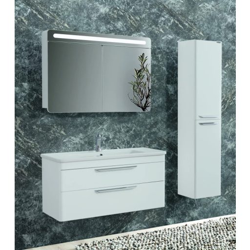 LineART EFES 35 cm Függesztett Magas Szekrény – Fényes Fehér – Nedvességálló