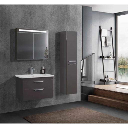 LineART EFES 60 cm Függesztett Mosdószekrény – Antracit (Sötétszürke) – Nedvességálló