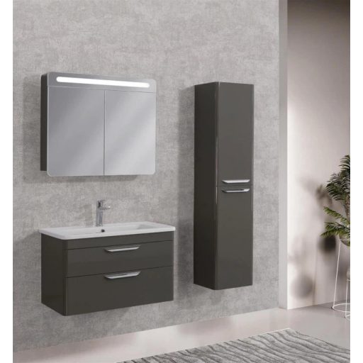 LineART EFES 600 Smoked tükörszekrény – 58 cm | Füstös tükörlappal, LED-del