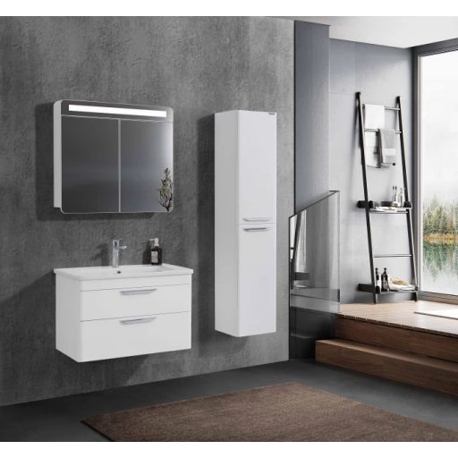 LineART EFES 60 cm Függesztett Mosdószekrény – Fényes Fehér – Nedvességálló