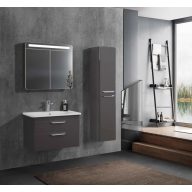   LineART EFES 80 cm Függesztett Mosdószekrény – Antracit (Sötétszürke) – Nedvességálló