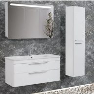   LineART EFES 80 cm Függesztett Mosdószekrény – Fényes Fehér – Nedvességálló