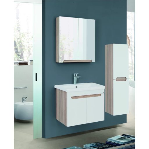 LineART ENJOY Atlantis Fehér-Barna fali szekrény – 36 cm | Fahatású, Nedvességálló