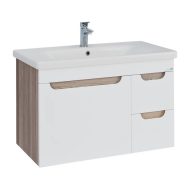   LineART ENJOY 810 Atlantis-Fehér mosdós szekrény – 81 cm | Barna-Fehér, Nedvességálló