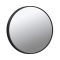 MINOTTI Modern kerek fürdőszobai tükör vastag fekete 20mm vastag kerettel – 60 cm
