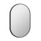 MINOTTI Modern ovális alakú fürdőszobai tükör vastag fekete kerettel – 50x80 cm
