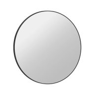   MINOTTI Modern kerek fürdőszobai tükör vékony fekete kerettel – 60 cm