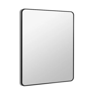   MINOTTI Modern fürdőszobai tükör matt fekete alumínium kerettel – 50x70 cm
