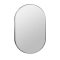 MINOTTI Modern ovális alakú fürdőszobai tükör ezüst kerettel – 50x80 cm