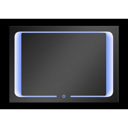 MINOTTI Modern fekvő LED-es fürdőszobai tükör érintőkapcsolóval – 80x60 cm