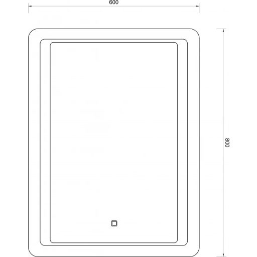 MINOTTI Modern LED-es fürdőszobai tükör páramentesítő funkcióval – 60x80 cm
