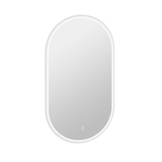   MINOTTI Modern ovális LED-es fürdőszobai tükör érintőkapcsolóval – 50x90 cm
