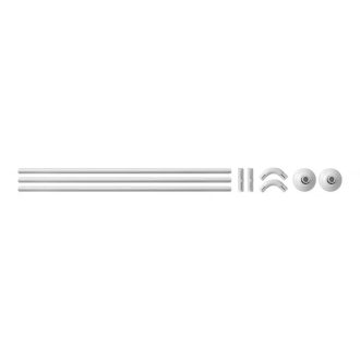   MINOTTI variálható sarok zuhanyfüggöny rúd, max. 900x900 mm, fehér