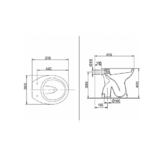 IDEAL STANDARD VASO WC csésze simplon