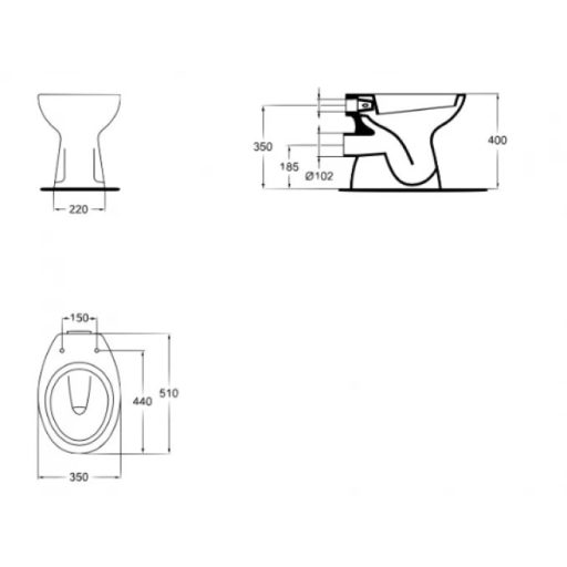 IDEAL STANDARD VASO WC csésze baltik
