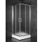 Minotti JA-5180 szögletes zuhanykabin – Króm profil, Matt üveg, 80x80x185 cm