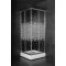Minotti JAK-5181 szögletes zuhanykabin – Négyzetrácsos minta, Króm profil, 80x80x185 cm