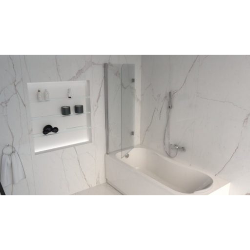 MINOTTI JD_115 kádparaván, 1150x1500 mm, króm