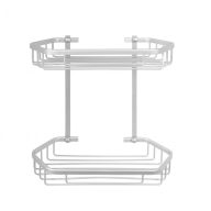 MINOTTI 36x17x33cm kétszintes sarokpolc,  alumínium