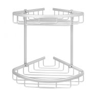   MINOTTI 22x22x36cm két szintes fürdőszobai sarokpolc,  alumínium