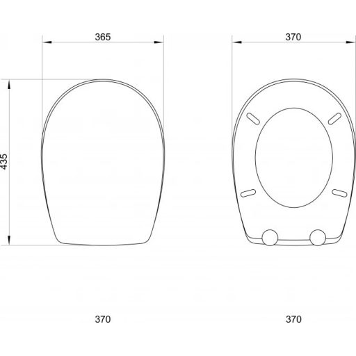 MINOTTI MD122 435 x 370 mm Duroplast Soft Close WC-ülőke – Fehér