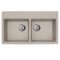 MILO METRO kétmedencés gránit mosogató szifonnal, 760x440 mm,(homok bézs)