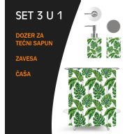   MINOTTI EXOTIC fürdőszobai szett, 2000x1800 mm, fehér-zöld